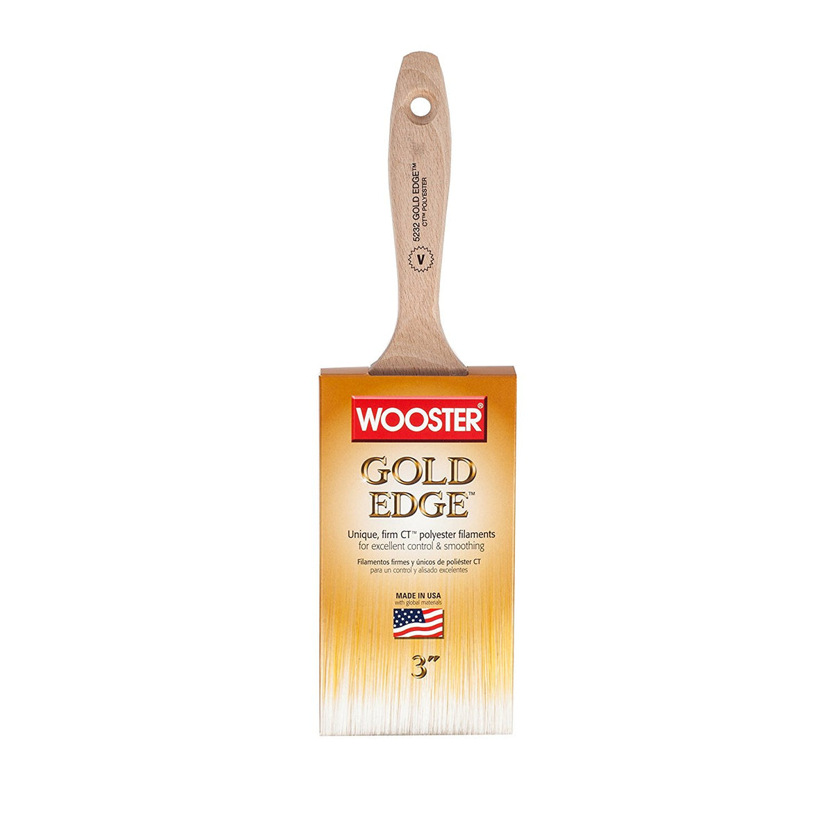 Wooster 5232-3 Gold Edge Varnish, Polyester, 3"