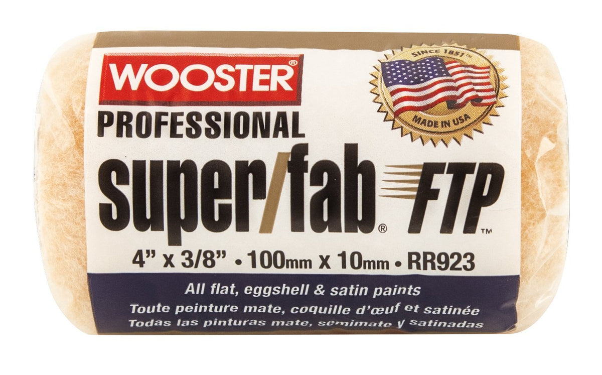 Wooster RR923-4 Super Fab FTP Roller Cover, 4" x 3/8"