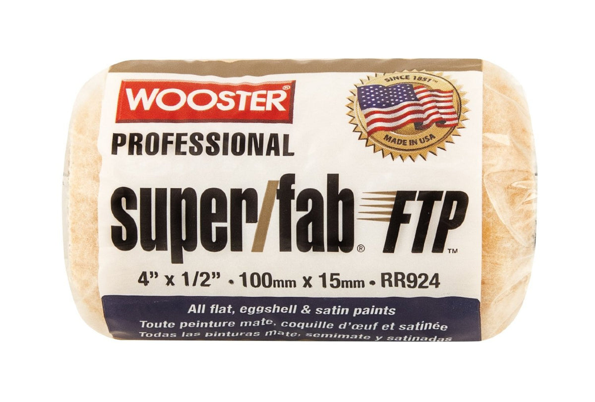 Wooster RR924-4 Super Fab FTP Roller Cover, 4" x 1/2"