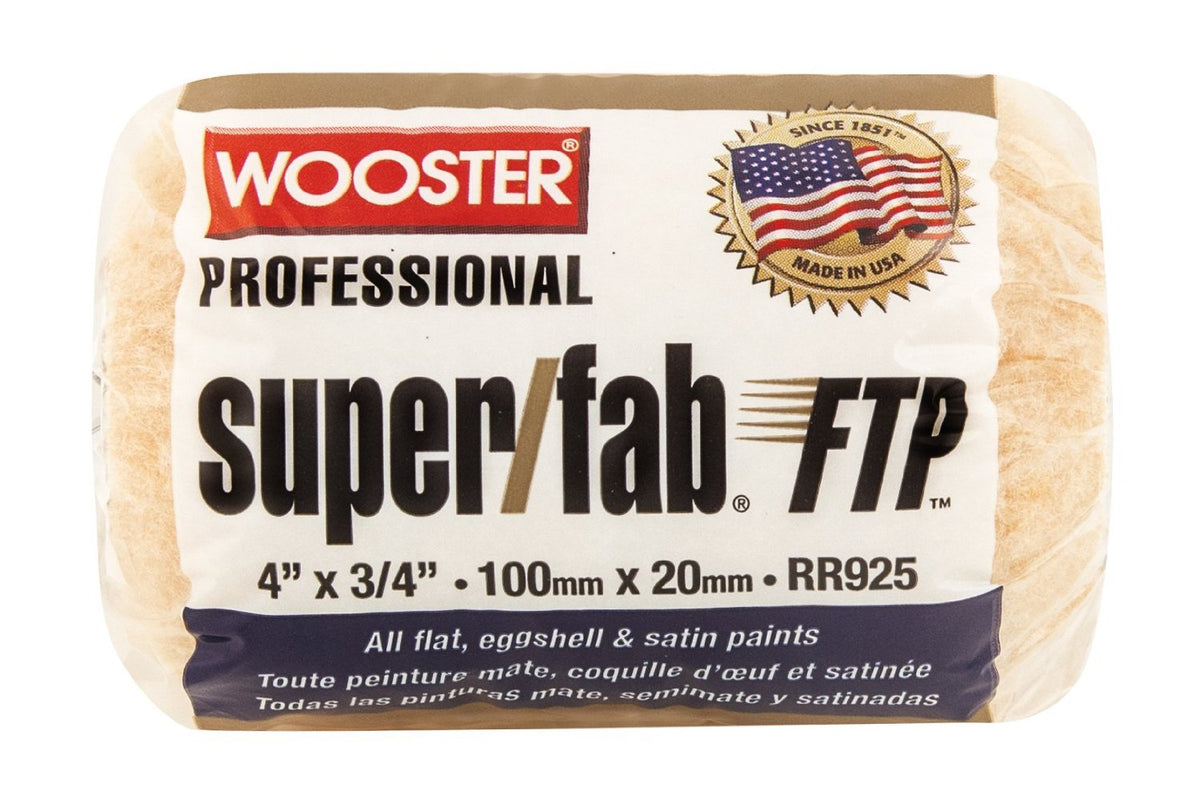 Wooster RR925-4 Super Fab FTP Roller Cover, 4" x 3/4"