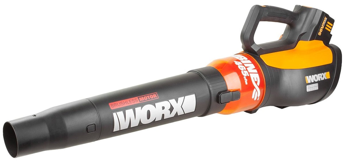 Worx WG591 Air Turbine Cordless Leaf Blower, 56 Volt