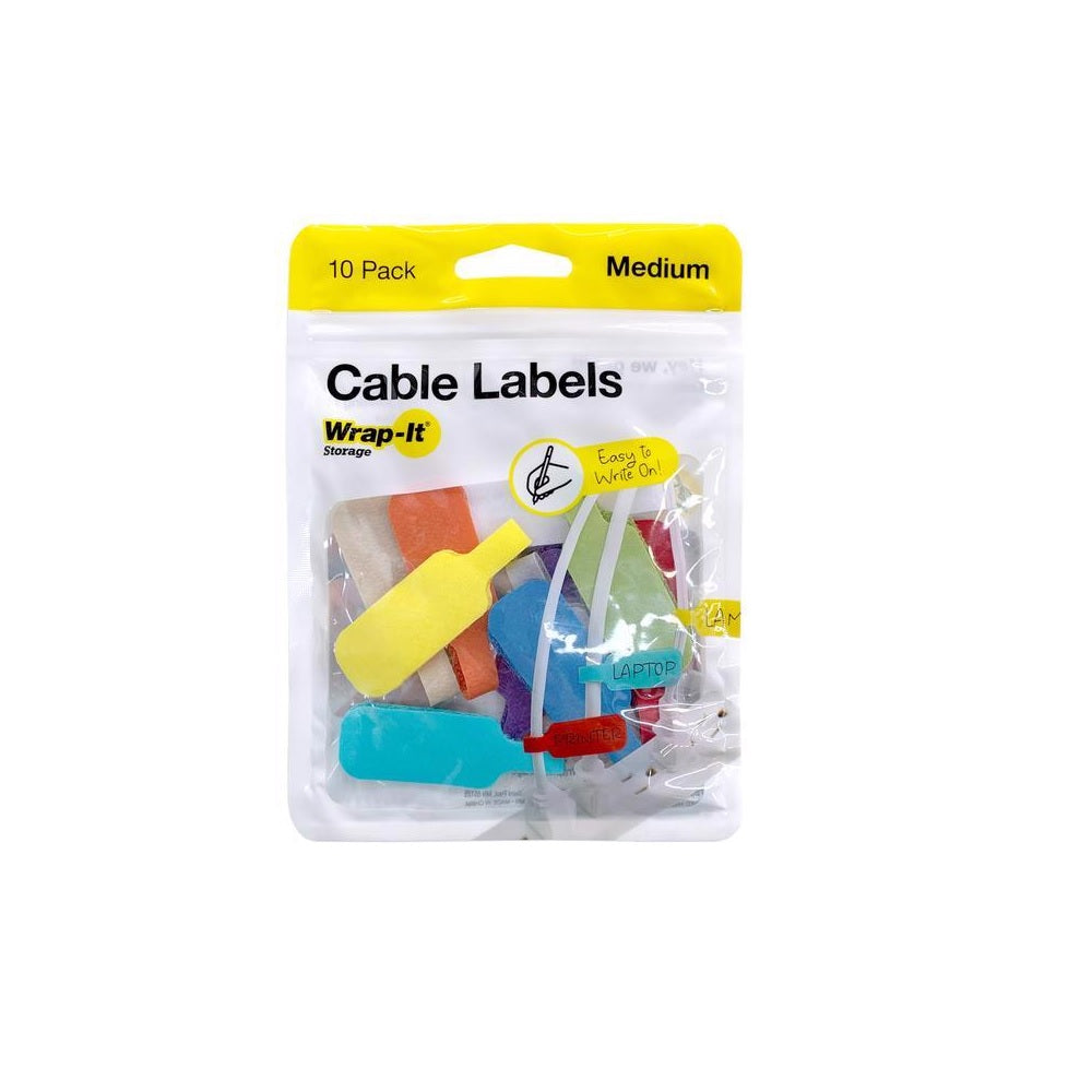 Wrap-It Storage 410-CL-MD-MC Cable Labels, Assorted Color