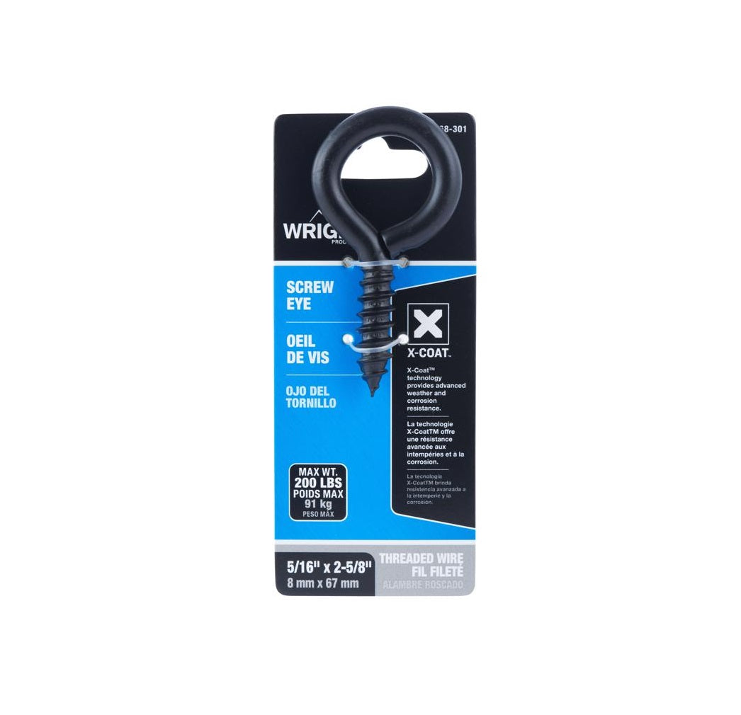Wright 02-3468-301 Screw Eye, Black, Steel
