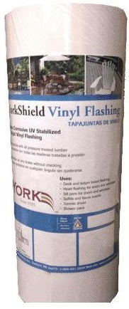 York RESYSVN10/50-WH White Vinyl Flashing, 10" X 50'