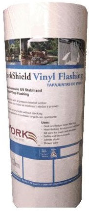 York RESYSVN08/50-WH White Vinyl Flashing, 8" X 50'