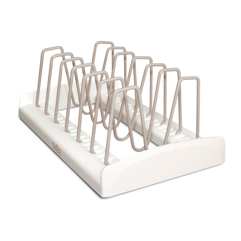 YouCopia 09021-01-WHT StoreMore Adjustable Lid Rack Holder, White, 11.5"