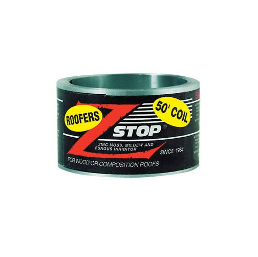 Z-Stop MB50 Moss Control Strip With Nails, Zinc, 2-1/2” x 50' Roll