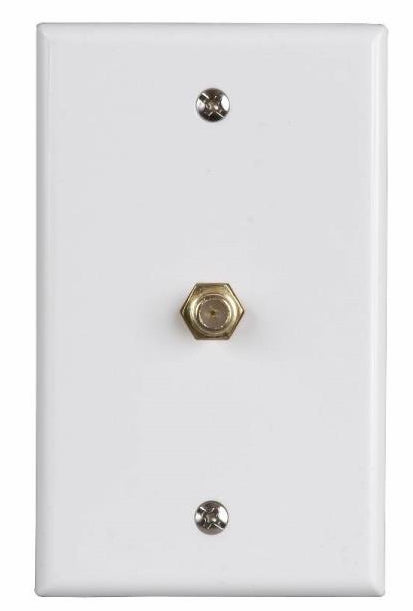 Zenith VW1001WJ1W Coax Wall Plate, White