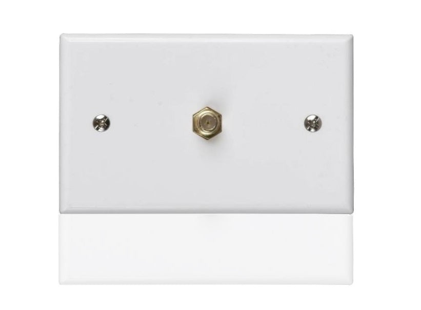 Zenith VW1001WJ1W Coax Wall Plate, White