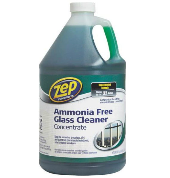Zep Commercial ZU1052128 Glass Cleaner Concentrate, Ammonia Free, 128 fl oz