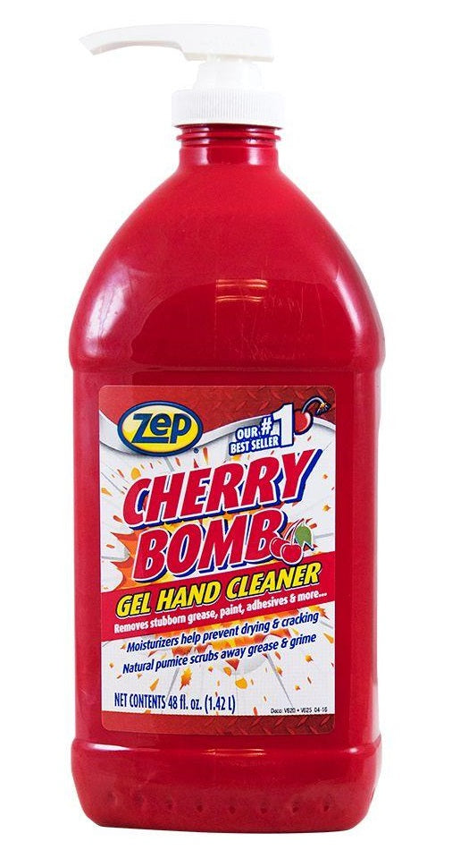Zep ZUCBHC48 Cherry Bomb Heavy Duty Hand Cleaner, 48 oz, Clear
