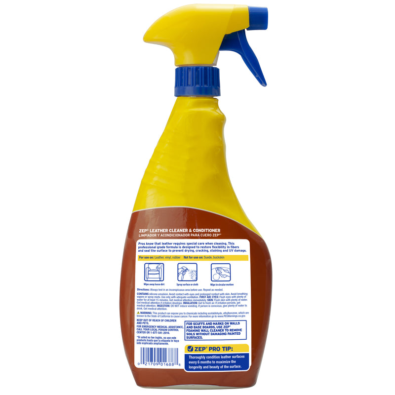 Zep ZUCLC248 Leather Cleaner And Conditioner, 24 Oz