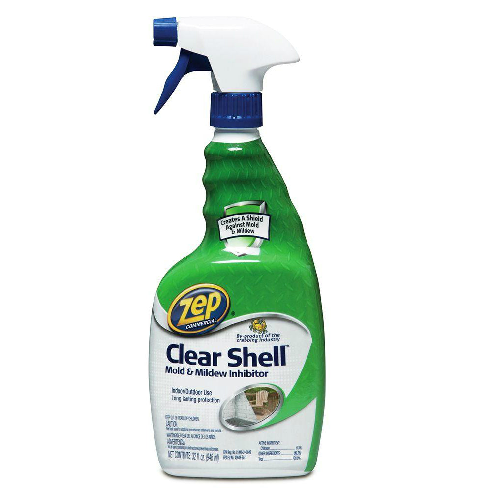 Zep ZUCSM32 Clear Shell Mold & Mildew Inhibitor Spray, 32 Oz