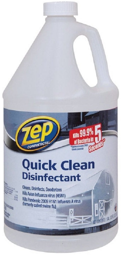 Zep ZUQCDF128 Quick Clean Disinfectant, 128 Oz